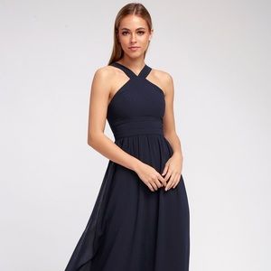 Navy Blue Maxi Dress